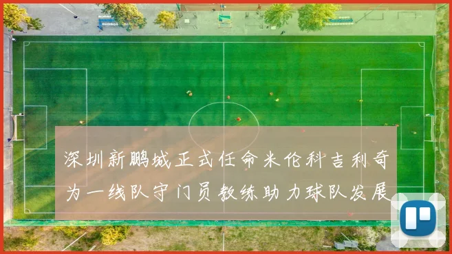 深圳新鹏城正式任命米伦科吉利奇为一线队守门员教练助力球队发展